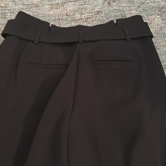 White House Black Market Tapered Belted Black Trouser (Size 4). Lightly worn. - Picture 7 of 7